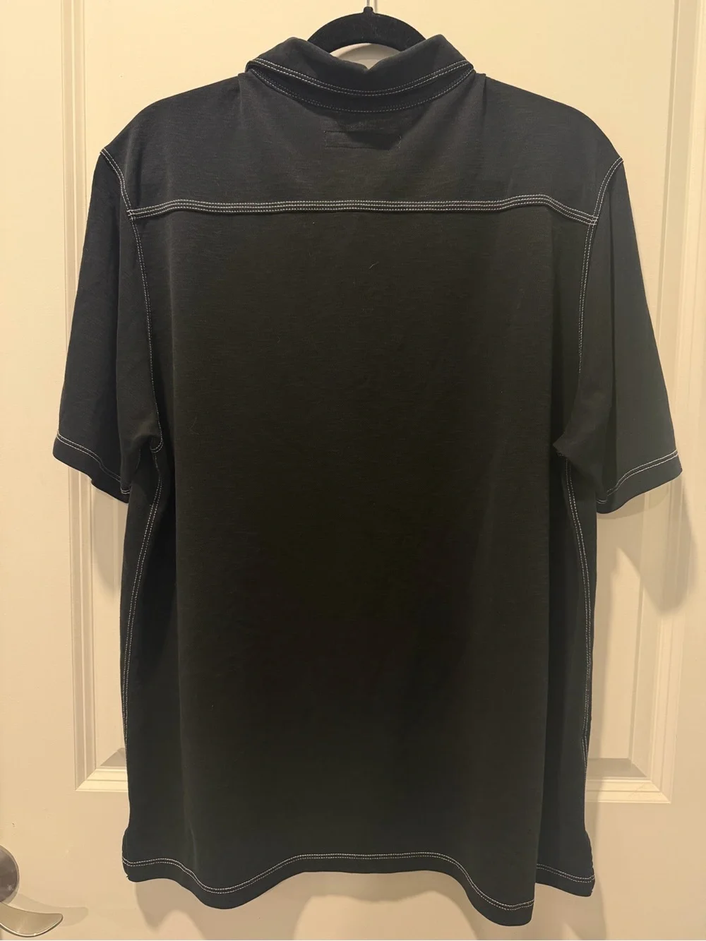 Tommy Bahama Washed Black Short-Sleeve Polo